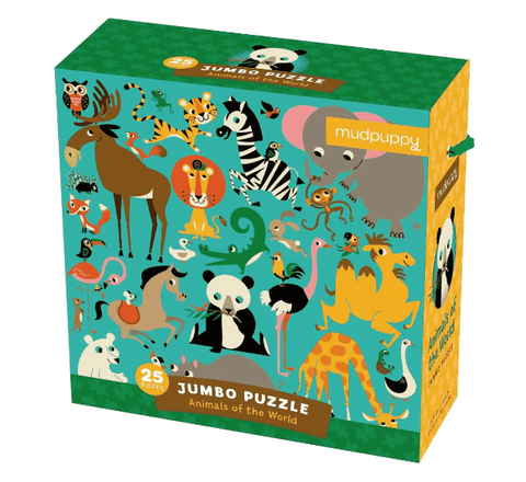 Mudpuppy Jumbo Puzzle 25pc - Animals of the World