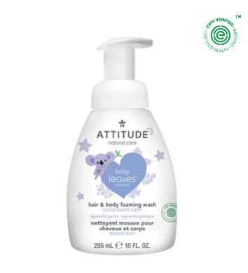 Attitude BABY LEAVES™2-in-1 Hair and Body Foaming Wash - Good Night