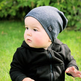 Babyfied Apparel Beanie - Charcoal (6-36 months)