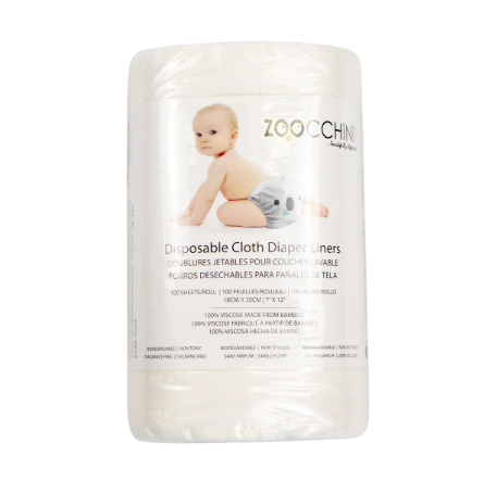 Zoocchini Disposable Cloth Diaper Liners - 100pk