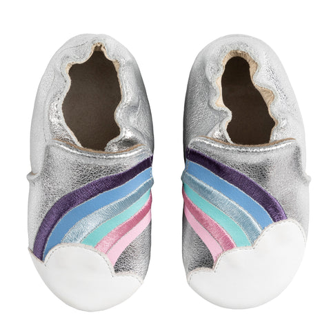 Robeez Soft Sole Slippers - Hope Silver 18-24 Mths