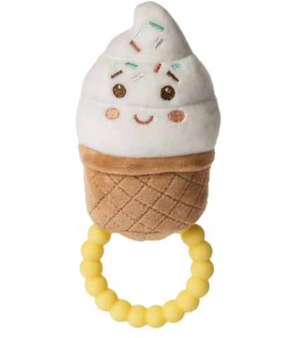 Mary Meyer Sweet Soothie Teether Rattle - Sprinkly Ice Cream