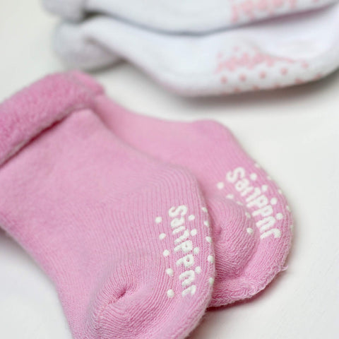 Juddlies 2pk Infant Socks - Pink & White