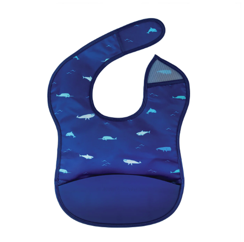 Tiny Twinkle Mess-proof Silicone Pocket Bib - Ocean Life