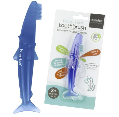 Kushies Baby's First Toothbrush - Blue