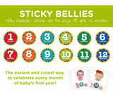 Sticky Bellies Milestone Stickers - Nifty Neutrals