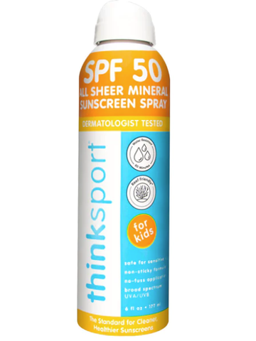 ThinkSport Kids SPF 50 All Sheer Mineral Sunscreen Spray