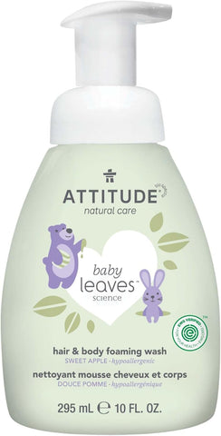 Attitude BABY LEAVES™2-in-1 Hair and Body Foaming Wash - Sweet Apple