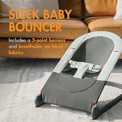 Boon SLANT Portable Baby Bouncer - Grey (INSTORE PICK UP ONLY PROMO)