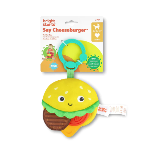 Bright Starts Say Cheeseburger Teether Toy