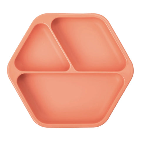 Tiny Twinkle Silicone Divided Plate - Coral