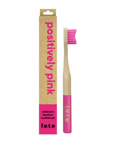 f.e.t.e. Children's Bamboo Toothbrush Positively Pink