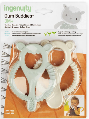 Ingenuity Gum Buddies Teether 2-Pack