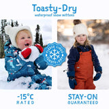 Jan & Jul Toasty-Dry Waterproof Snow Mitten - Nebula Blue