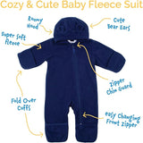 Jan & Jul Baby Fleece Suit - Blue Spruce (0-6 mts )