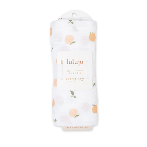 Swaddle Blanket Muslin Cotton Peaches