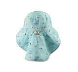 FlapJackKids Sun Hat with Neck Cape - Seaside