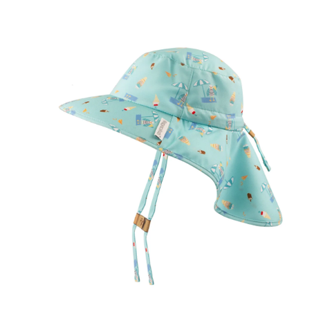 FlapJackKids Sun Hat with Neck Cape - Seaside