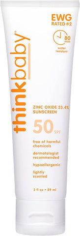 Thinkbaby Mineral Based Safe Sunscreen 50 SPF (3oz/89ml)