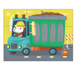Mudpuppy 4-In-a-Box Progressive Puzzle: Transportation