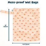Tiny Twinkle Mess-proof Wet Bags 2pk - Boho Rainbow/Cinnamon