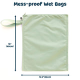 Tiny Twinkle Mess-proof Wet Bags 2pk - Sage/Charcoal