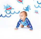 Zoocchini Rashguard Top + Swim Diaper 2pc Set - Shark