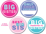 Big Sister Stickers 4 pk