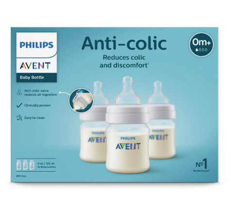Avent Anti-Colic Baby Bottle 4 oz 3 Pack
