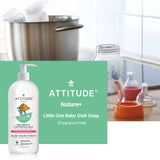 ATTITUDE Nature+ Little Ones Bottle + Dishwashing Liquid Fragrance Free 700ml