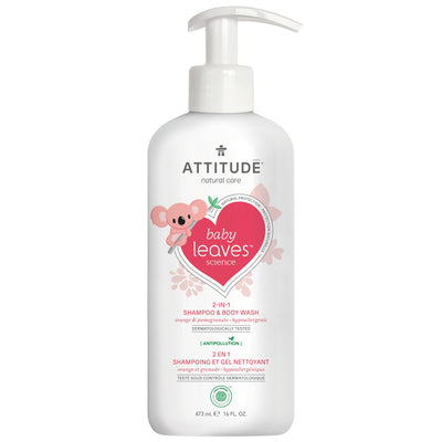 Attitude Baby Leaves Science 2 in 1 Shampoo & Body Wash - Orange & Pomegranate
