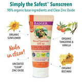 Badger SPF 40 Kids Sport Clear Zinc Sunscreen Cream 86ml