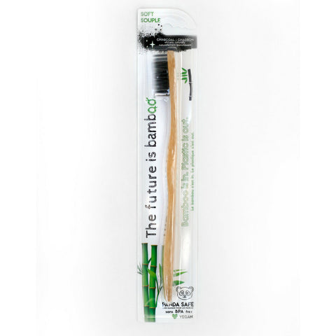 THE FUTURE IS BAMBOO ADULT CHARCOAL TOOTHBRUSH