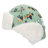 Flapjackkids Water Repellent Trapper Hat - Black Bear Green (Large 4-6 years)