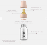BIBS Baby Glass Bottle Complete Set 225ml - Woodchuck