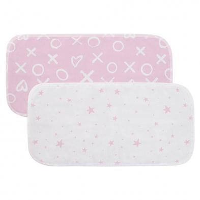 Kushies Flannel 2ply Burp Pads - 2pk