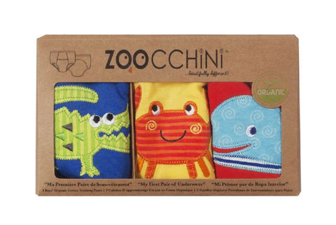 Zoocchini Organic Training Pants - Crocodile, Whale & Crab – Royal