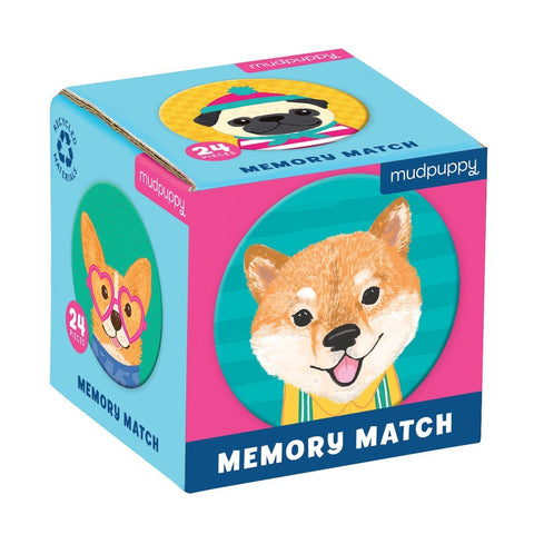 Mudpuppy Dog Portraits Mini Memory Match Game