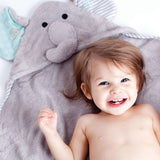 Zoocchini Baby Hooded Towel - Elle the Elephant