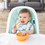 Bumkins Silicone First Feeding Set w/Lid & Spoon - Tangerine