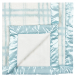 Just Born Plaid Plush Blanket - Blue