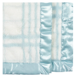 Just Born Plaid Plush Blanket - Blue