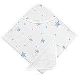Kushies Hooded Towel & Washcloth Set - BLUE STARS