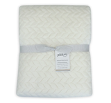 Juddlies Jacquard Flannel Blanket - Cream
