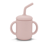 Kushies SiliSippy Cup with Straw - Pink