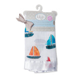 Lulujo Cotton Security Blankets - Sailboat
