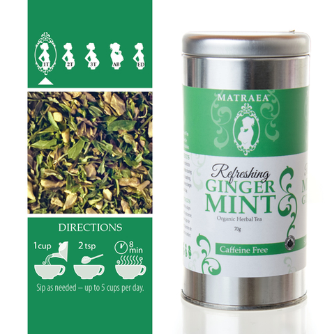 Matraea Organic Refreshing Ginger Mint Loose Leaf Tea