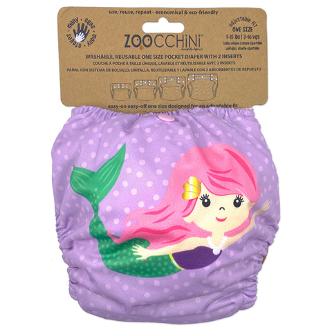 Zoocchini One Size Pocket Cloth Diaper - Mermaid
