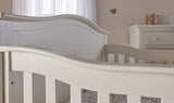 Pali Napoli Curve-Top Forever Crib + Double Dresser - White