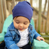 Babyfied Apparel Beanie - Navy Blue (6-36 months)